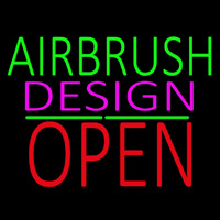 Airbrush Design Block Open Green Line Neontábla