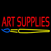 Art Supplies With Brush Neontábla