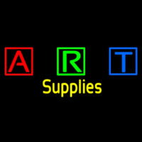 Art Supplies With Three Multi Color Bo  Neontábla