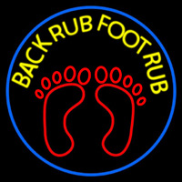 Back Rub Foot Rub Red Foot Neontábla