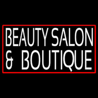 Beauty Salon And Boutique With Red Border Neontábla