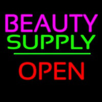 Beauty Supply Block Open Green Line Neontábla