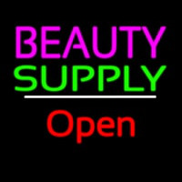 Beauty Supply Open White Line Neontábla