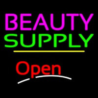 Beauty Supply Open Yellow Line Neontábla