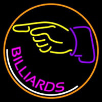 Billiards With Hand Logo 1 Neontábla