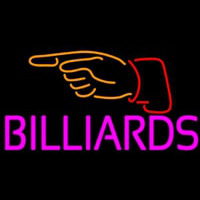 Billiards With Hand Logo 1 Neontábla