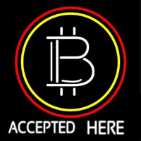 Bitcoin Accepted Here Neontábla