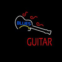 Blue Blues Red Guitar Neontábla