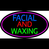 Blue Facial And Wa ing With Pink Oval Neontábla