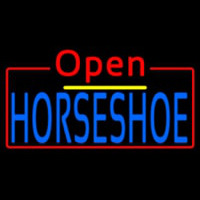 Blue Horseshoe Open Neontábla