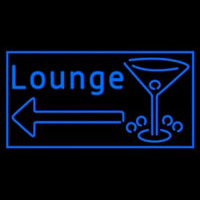 Blue Lounge With Arrow And Martini Glass Neontábla