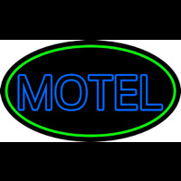 Blue Motel Double Stroke And Green Border Neontábla