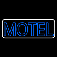 Blue Motel Double Stroke With White Border Neontábla