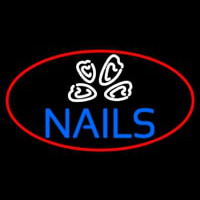 Blue Nails Logo Neontábla