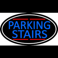 Blue Parking Stairs Oval With White Border Neontábla