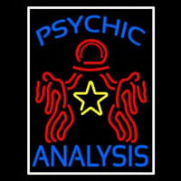 Blue Psychic Analysis With Logo Neontábla