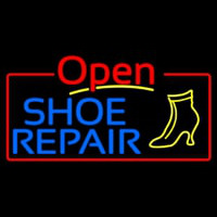 Blue Shoe Repair Open Neontábla