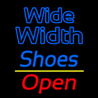 Blue Wide Width Shoes Open Neontábla