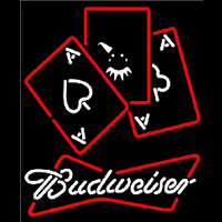 Budweiser Ace And Poker Beer Sign Neontábla