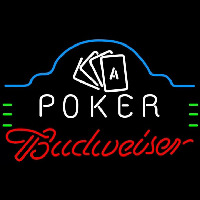 Budweiser Poker Ace Cards Beer Sign Neontábla