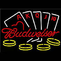 Budweiser Poker Ace Series Beer Sign Neontábla