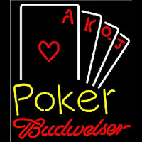 Budweiser Poker Ace Series Beer Sign Neontábla