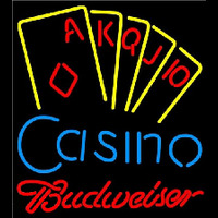 Budweiser Poker Casino Ace Series Beer Sign Neontábla