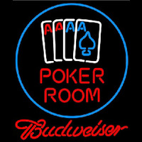 Budweiser Poker Room Beer Sign Neontábla