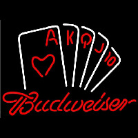 Budweiser Poker Series Beer Sign Neontábla