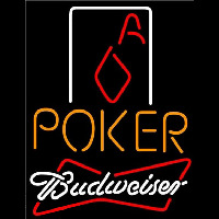 Budweiser Poker Squver Ace Beer Sign Neontábla