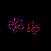 Butterflies Logo Neontábla