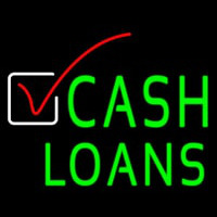 Cash Loans With Logo Neontábla