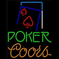 Coors Green Poker Red Heart Neontábla