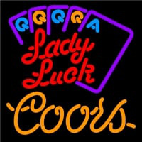 Coors Lady Luck Series Neontábla