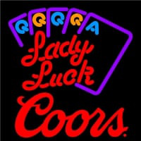 Coors Lady Luck Series Neontábla