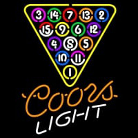 Coors Light Billard Pool Ball Neontábla