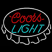 Coors Light Bottlecap Beer Sign Neontábla