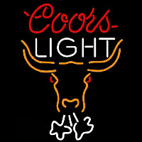 Coors Light Breathing Bull Face Beer Sign Neontábla