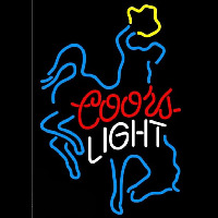 Coors Light Bucking Bronco Beer Sign Neontábla