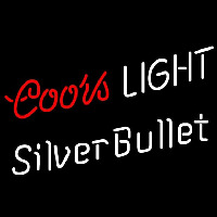 Coors Light Double Line Silver Bullet Beer Sign Neontábla