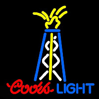 Coors Light Oil Well Beer Sign Neontábla