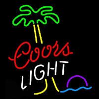 Coors Light Palm Tree Moon Beer Sign Neontábla