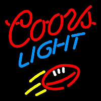 Coors Light Red Football Beer Sign Neontábla