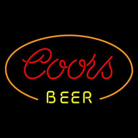 Coors Red Ovel Beer Sign Neontábla