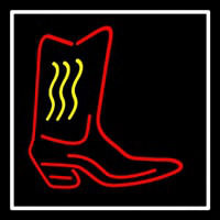 Cowboy Boot With Border Neontábla