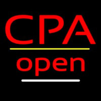 Cpa Open Yellow Line Neontábla