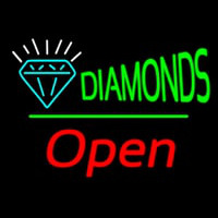 Diamonds Logo Open White Line Neontábla