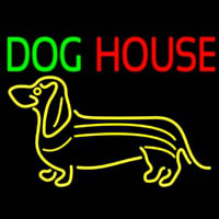 Dog House With Logo Neontábla