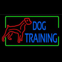 Dog Training Green Border 2 Neontábla