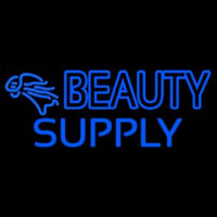 Double Stroke Blue Beauty Supply Neontábla